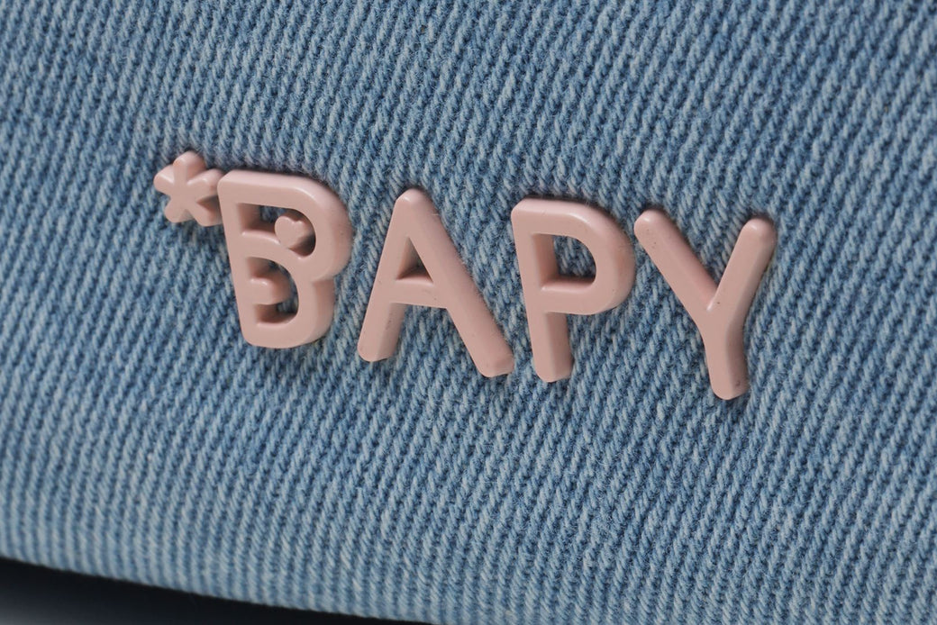 BAPY EYELET DENIM BAG | bape.com