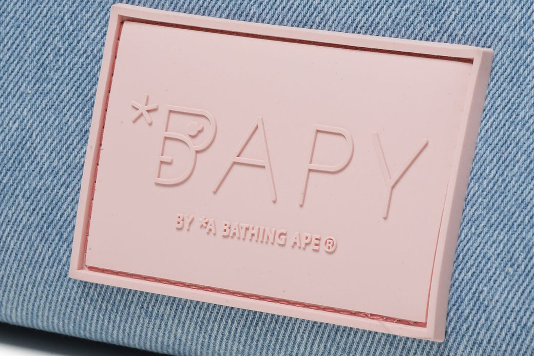 APE A BATHING APE APE BAPY デニムトートバッグ BAPY LOGO EMBOSSED DENIM TOTE | bape.com