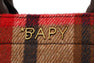 BAPY CHECKED FRINGE TOTE