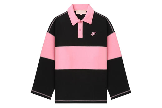 BAPY STRIPED POLO SWEATSHIRT