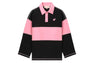 BAPY STRIPED POLO SWEATSHIRT