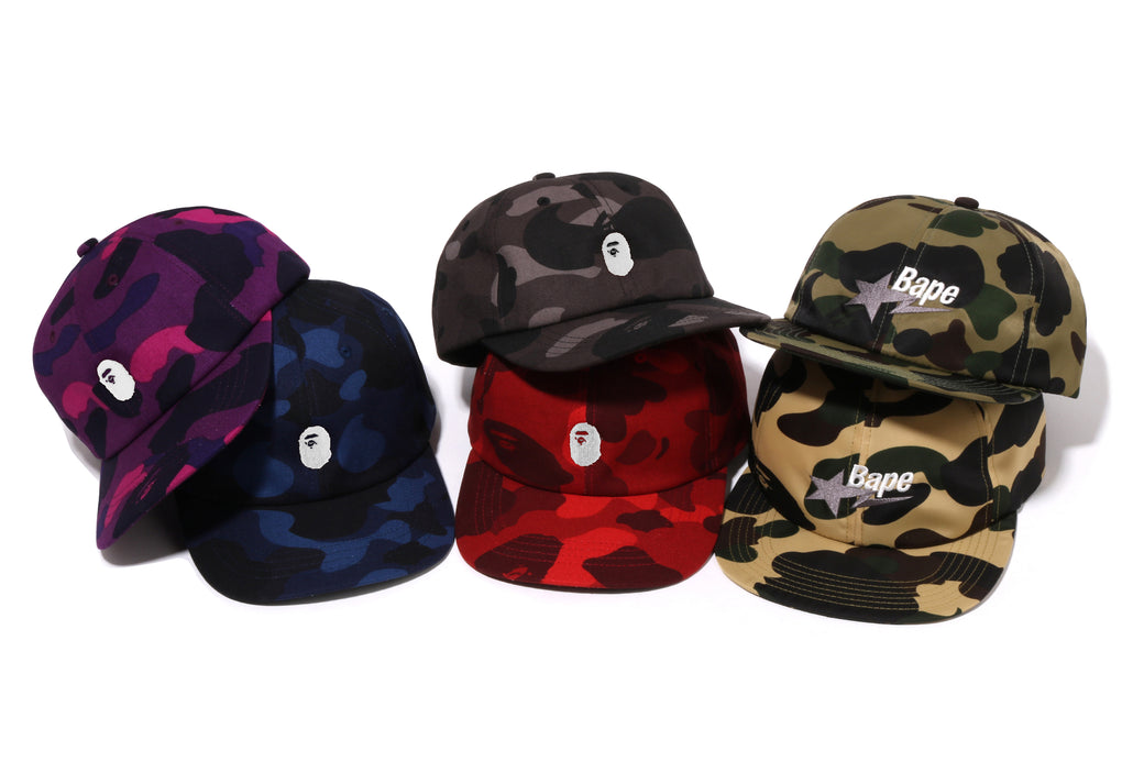 帽子 A BATHING APE COLOR CAMO CAP COLOR CAMO APE HEAD ONE POINT PANEL CAP | bape.com