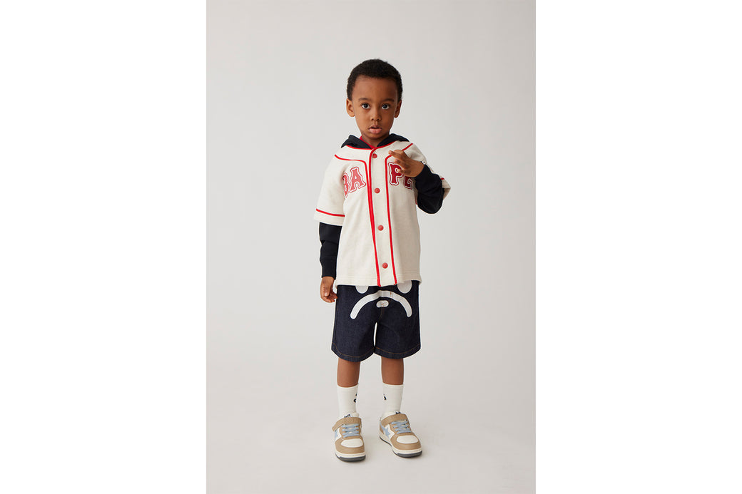 BAPE LOGO LAYERED BASEBALL SWEATSHIRT | bape.com