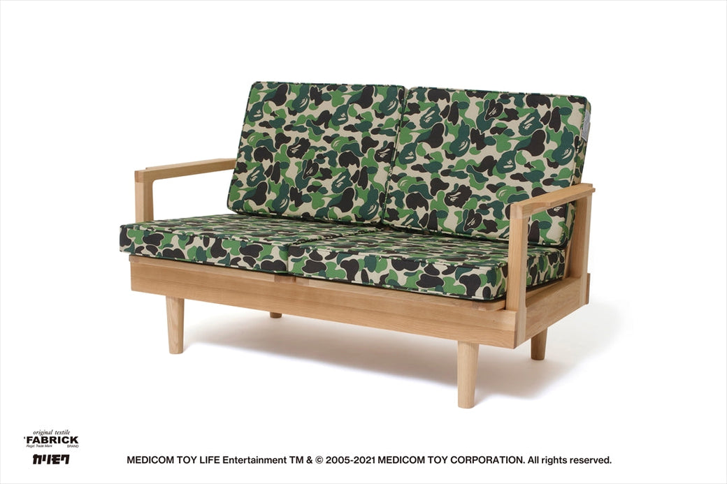 BAPE X FABRICK X KARIMOKU ABC CAMO TWO SEAT SOFA BAPE HOME