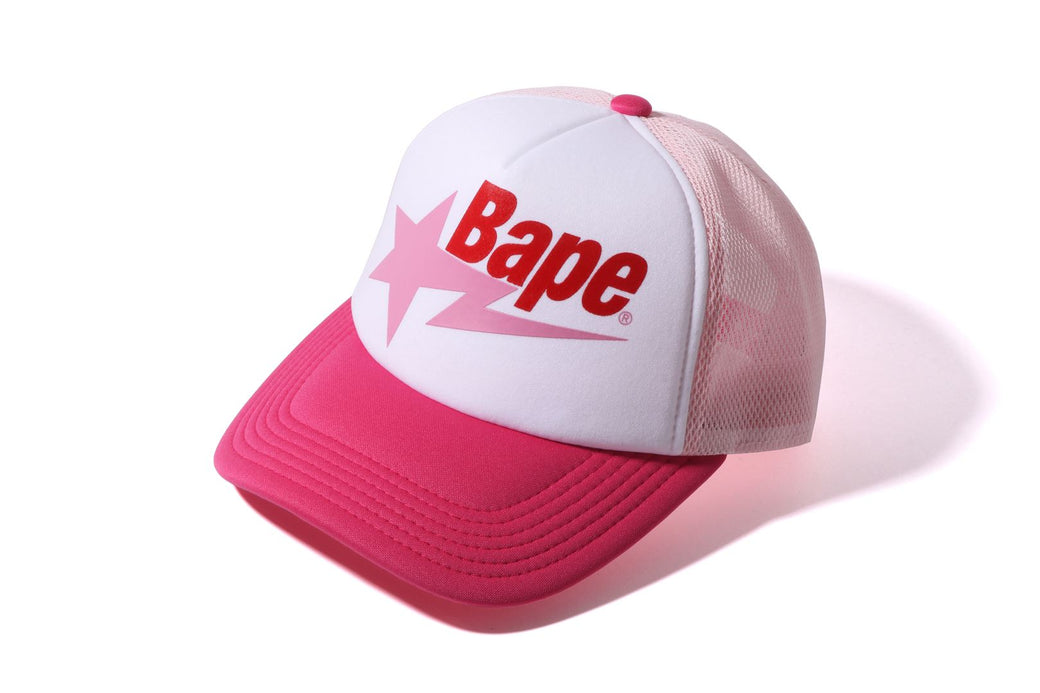 A BATHING APE ピンク MESH CAP