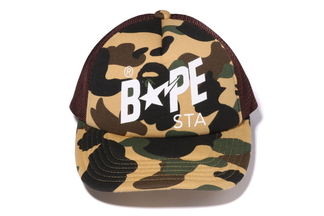 1ST CAMO BAPE STA MESH CAP