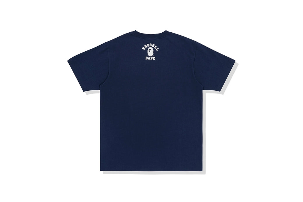 【 BAPE X RUSSELL 】COLLEGE TEE