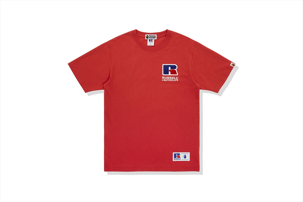 【 BAPE X RUSSELL 】COLLEGE TEE