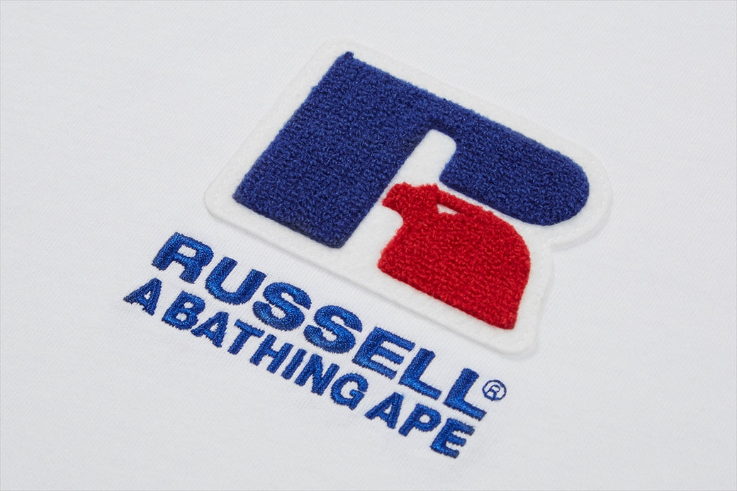 【 BAPE X RUSSELL 】COLLEGE TEE