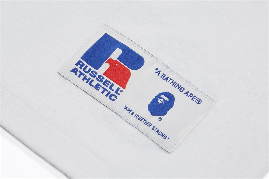 【 BAPE X RUSSELL 】COLLEGE TEE