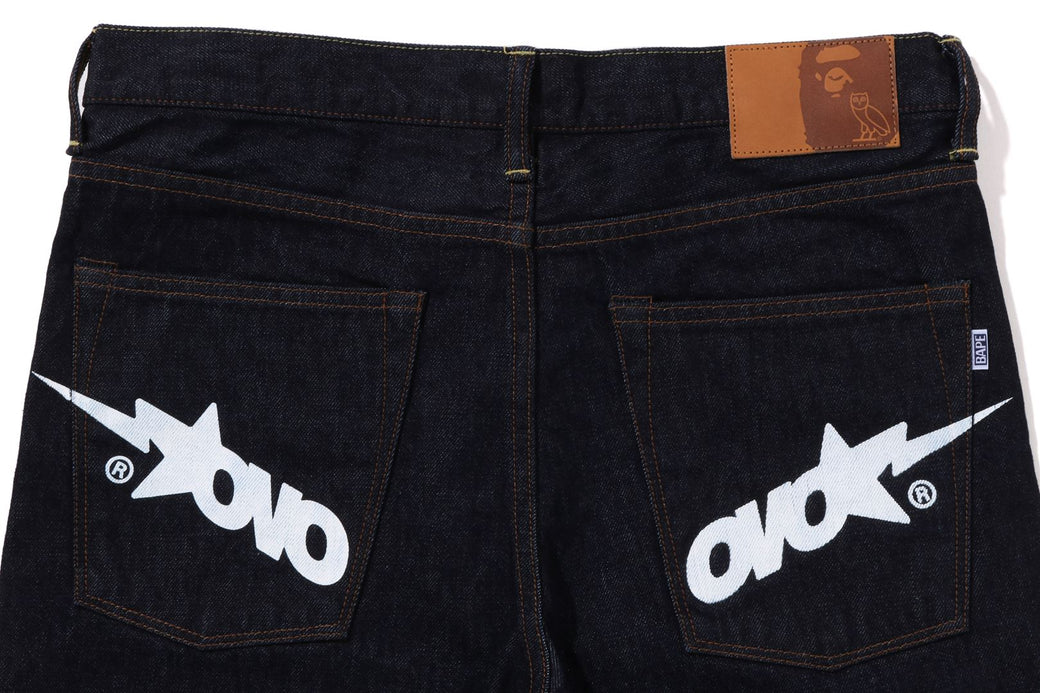 【 BAPE X OVO 】2008 TYPE-05 DENIM PANTS