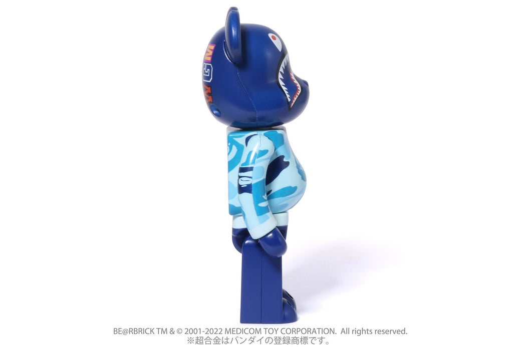 超合金 BE@RBRICK BAPE CAMO SHARK BLUE 送料無料おもちゃ/ぬいぐるみ