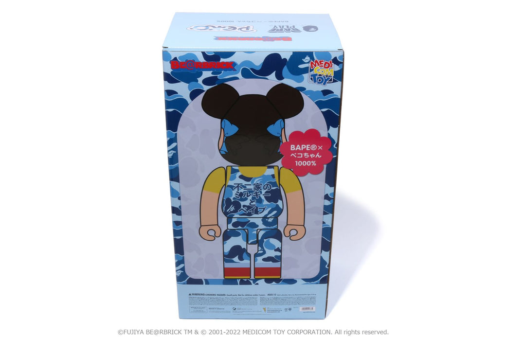 最安挑戦！ 【 BAPE 1000% ペコちゃん BLUE BE@RBRICK PEKO CAMO 】ABC FUJIYA X  キューブリック、ベアブリック - www.danis-bistro.de