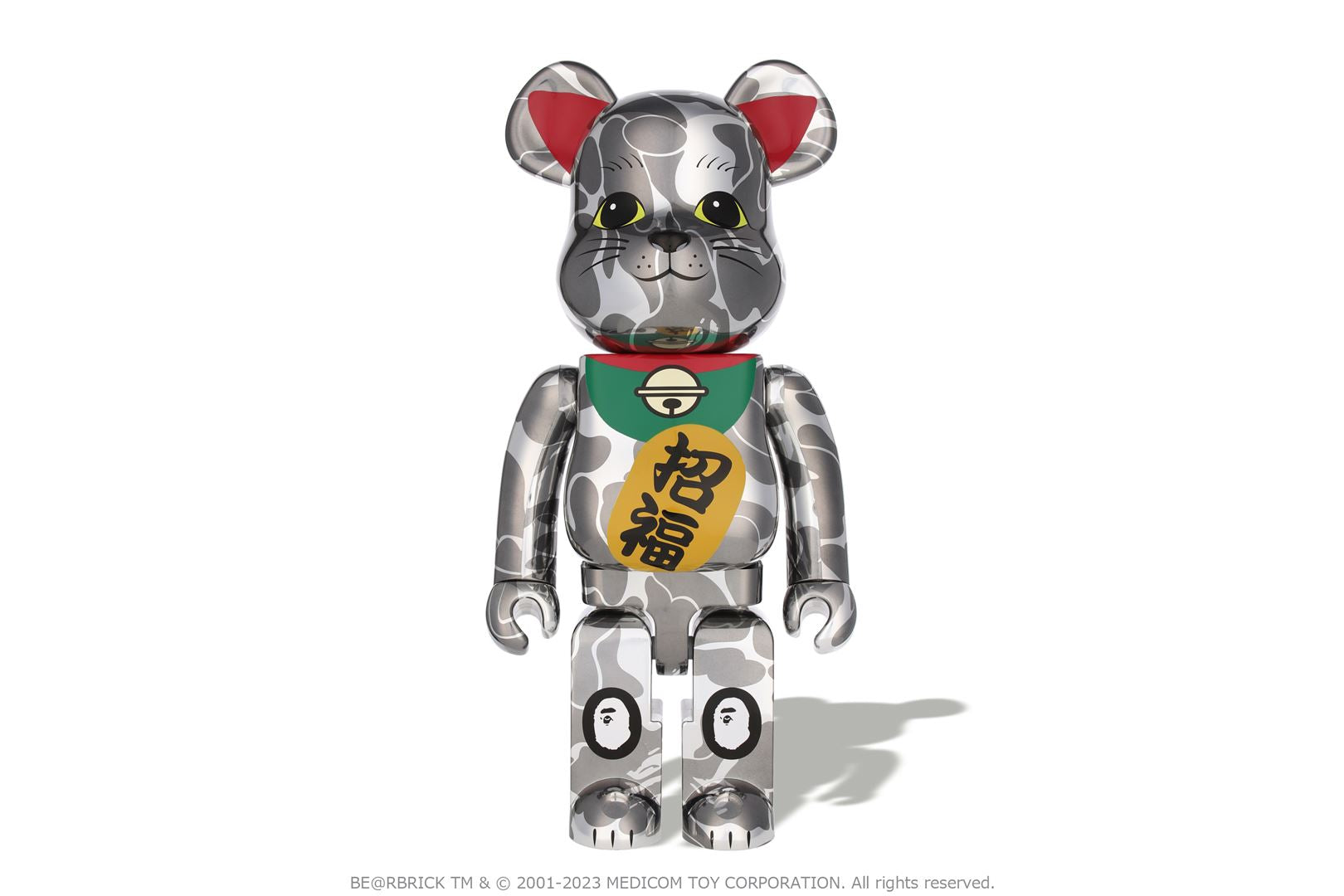 BE@RBRICK BAPE 招き猫 金メッキ 1000％ ＆ 達磨 銀メッキ 1000 ...