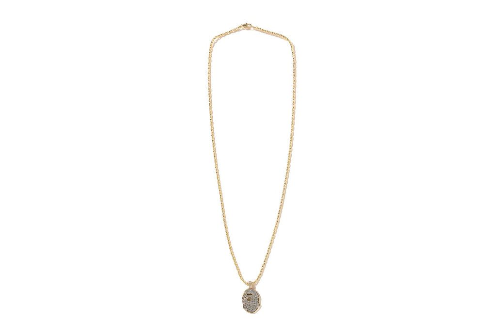 RHINESTONE APE HEAD NECKLACE LARGE | bape.com