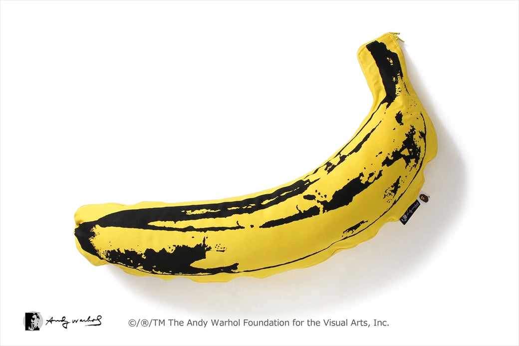A BATHING APE BAPE x MEDICOM TOY x Andy Warhol ABC CAMO BANANA CUSHION (M) New A BATHING APE BAPE x MEDICOM TOY x Andy Warhol ABC CAMO BANANA CUSHION (M) New