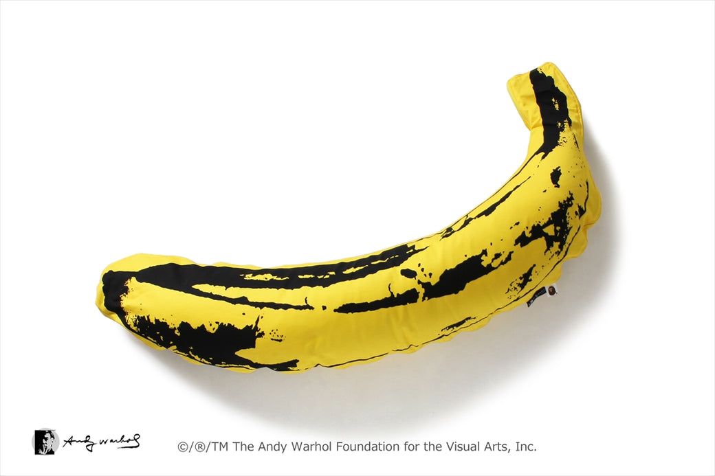 【 BAPE X MEDICOM TOY X ANDY WARHOL 】ABC CAMO BANANA CUSHION M