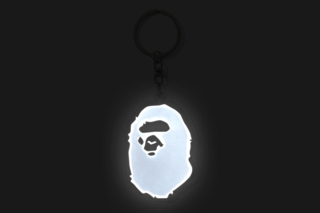 BAPE Ape Head good Reflective Keychain Yellow