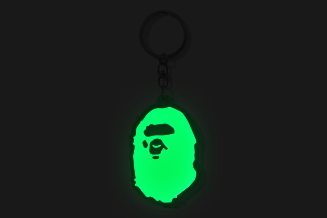 BAPE Ape Head good Reflective Keychain Yellow