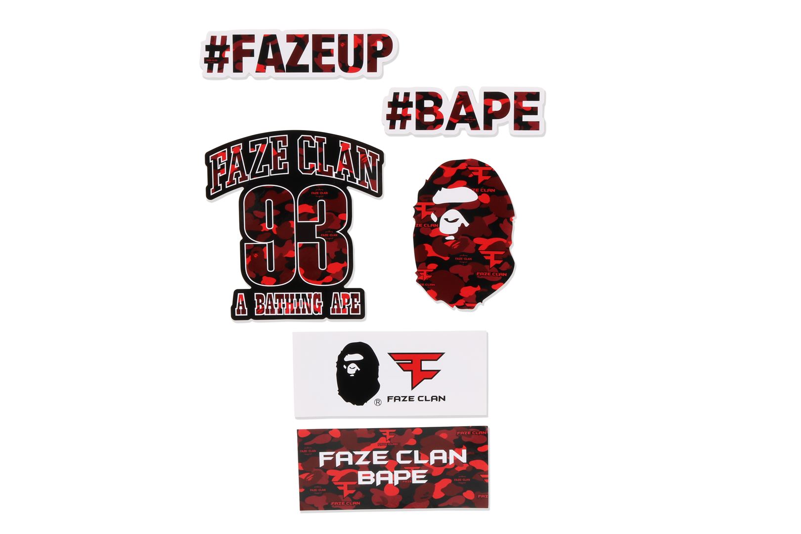 BAPE X FAZE CLAN 】STICKER SET | bape.com