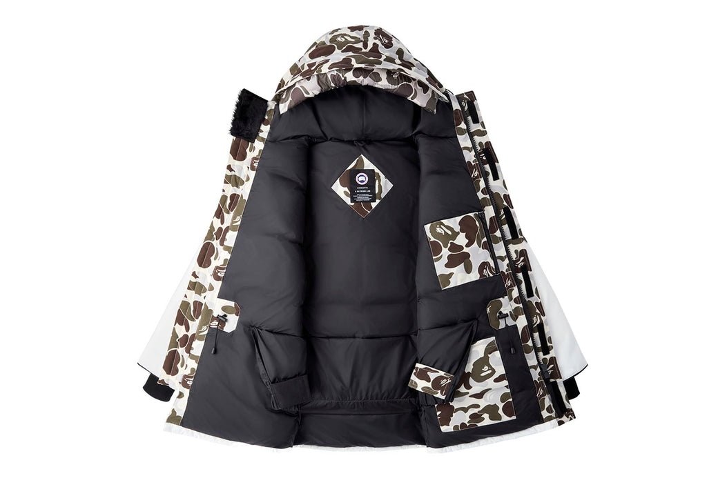 BAPE X CANADA GOOSE X CONCEPTS 】ABC CAMO EXPEDITION PARKA | bape.com
