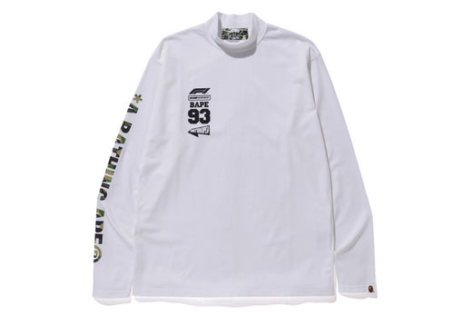 【 BAPE X F1 】MOCK NECK LONG SLEEVE TEE