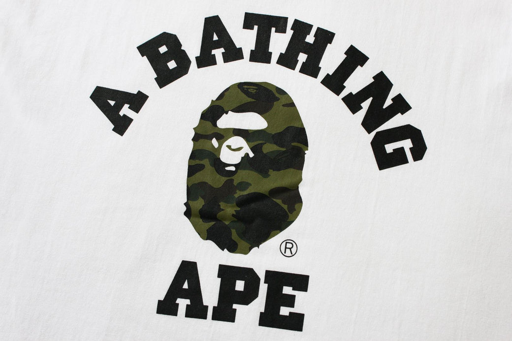 1ST CAMO COLLEGE L/S TEE | bape.com