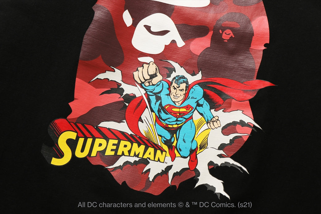 BAPE X DC SUPERMAN LONG SLEEVE TEE bape