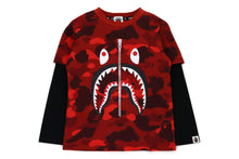 COLOR CAMO SHARK LAYERED L/S TEE