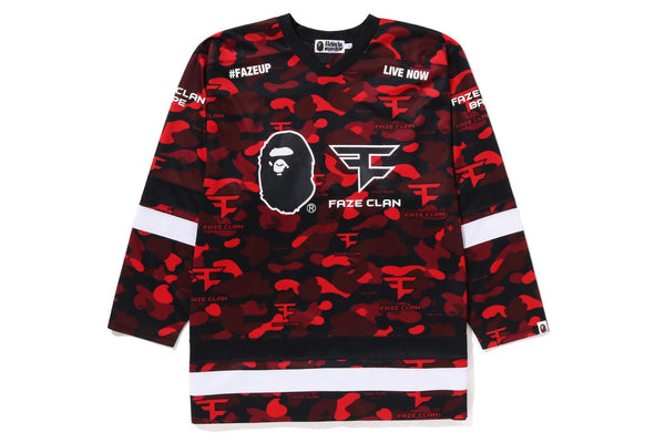 【 BAPE X FAZE CLAN 】HOCKEY L/S TEE | bape.com