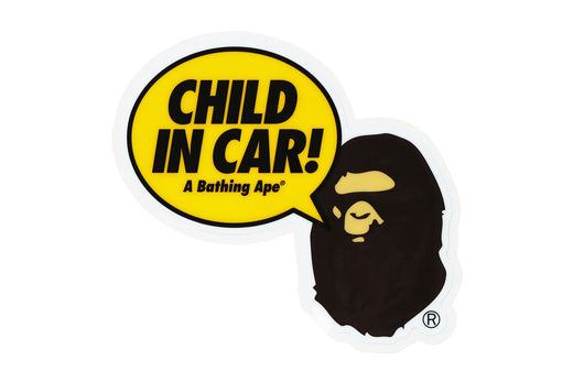 APE HEAD CHILD IN CAR STICKER