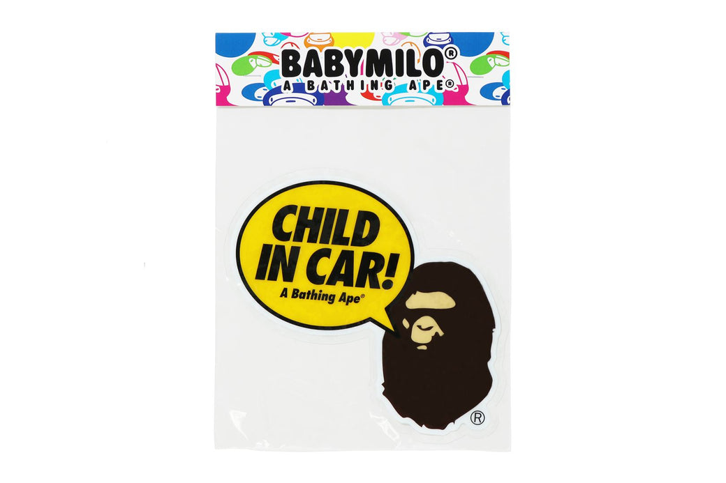 APE HEAD CHILD IN CAR STICKER