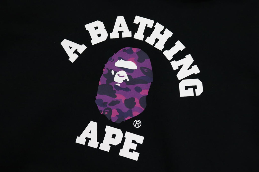 COLOR CAMO COLLEGE PULLOVER HOODIE bape