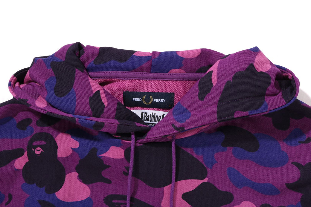 BAPE X FRED PERRY 】COLOR CAMO PULLOVER HOODIE | bape.com