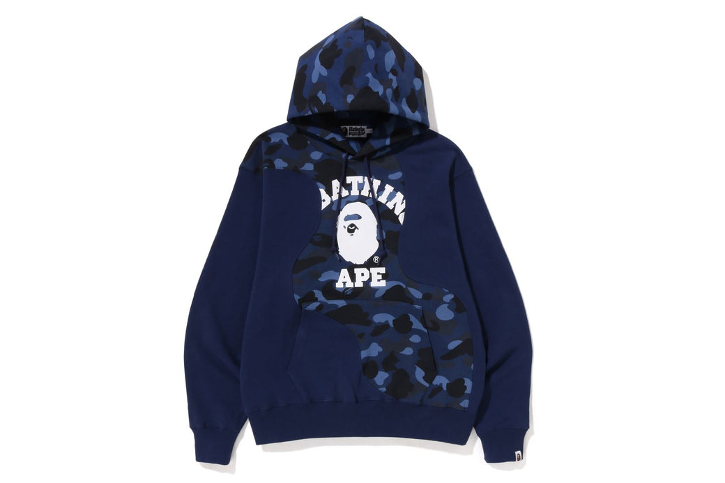COLOR CAMO COLLEGE CUTTING RELAXED FIT HOODIE | bape.com