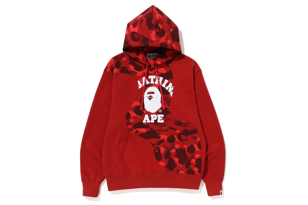 COLOR CAMO COLLEGE CUTTING RELAXED FIT HOODIE | bape.com