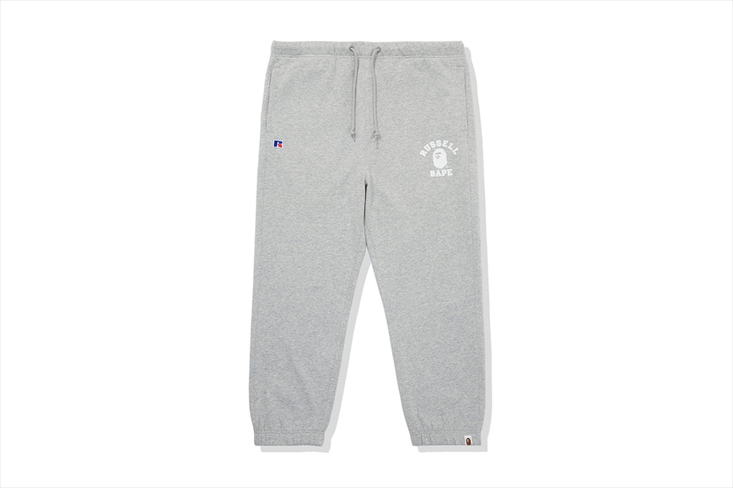 BAPE X RUSSELL COLLEGE SWEAT PANTS