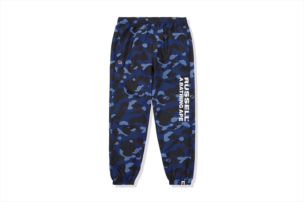 BAPE X RUSSELL COLOR CAMO TRACK PANTS bape