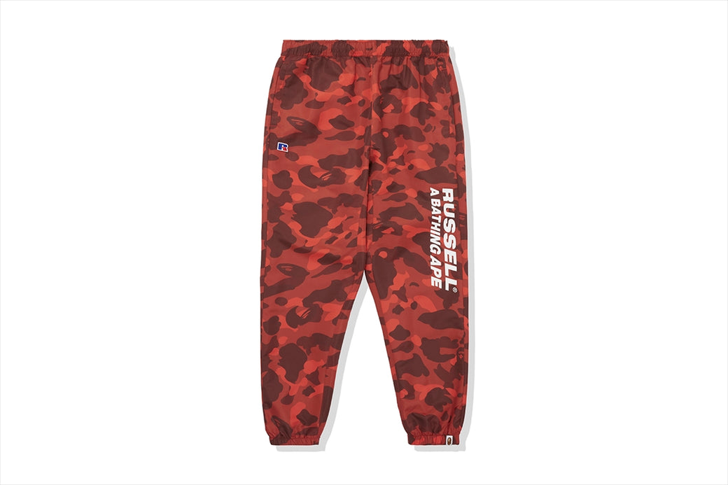 BAPE X RUSSELL COLOR CAMO TRACK PANTS