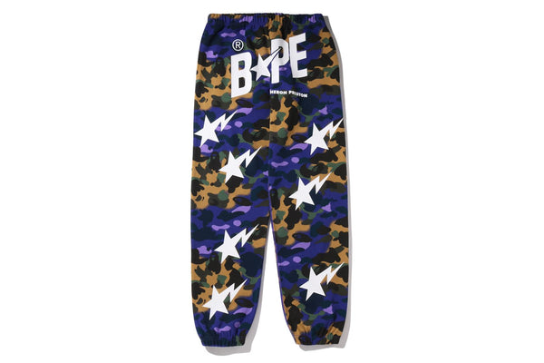 BAPE X HERON PRESTON 】MIX 1ST CAMO SWEAT PANTS | bape.com