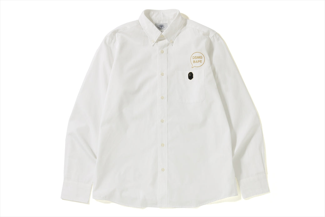 白シャツ　長袖　XL A BATHING APE DSMG BAPE BAPE X DSMG 】BD SHIRT | bape.com