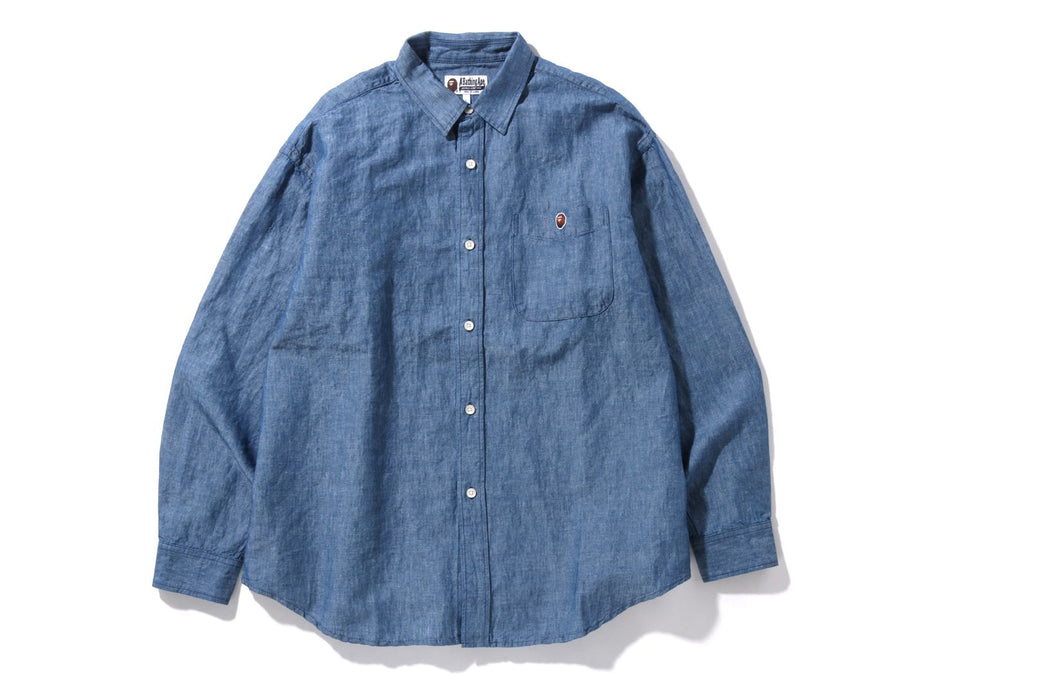 CHAMBRAY LOOSE FIT SHIRT | bape.com