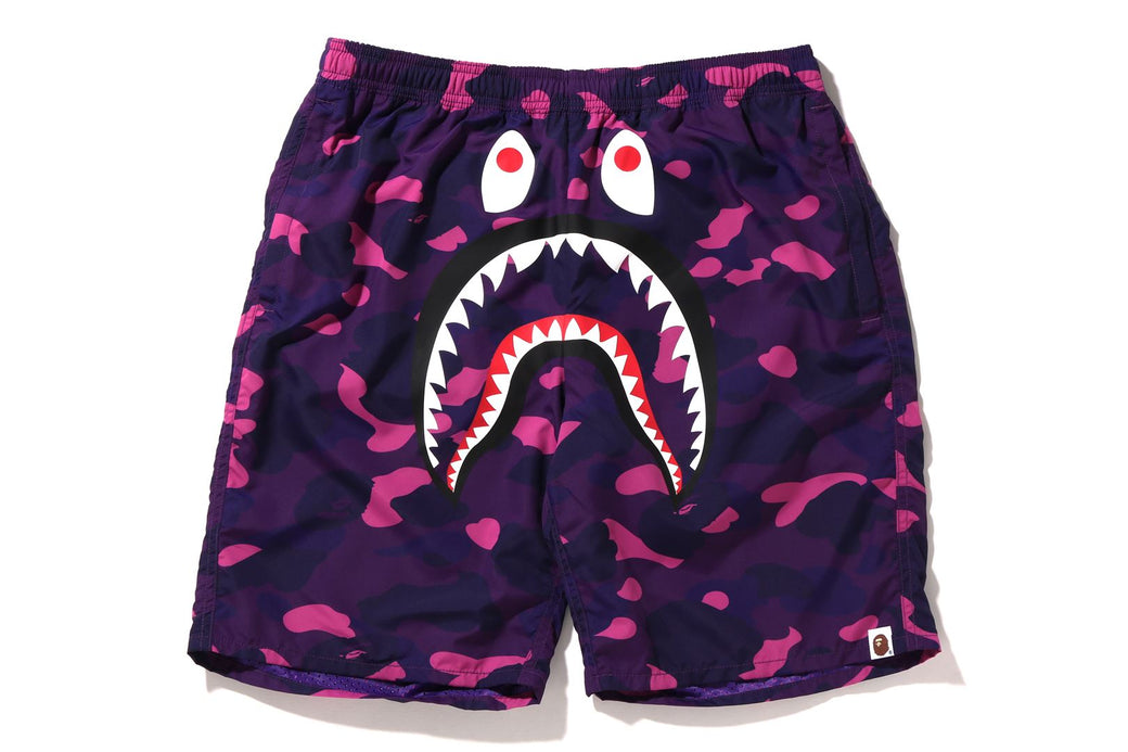 A Bathing Ape Men Color Camo Shark Sweat Pants (navy)