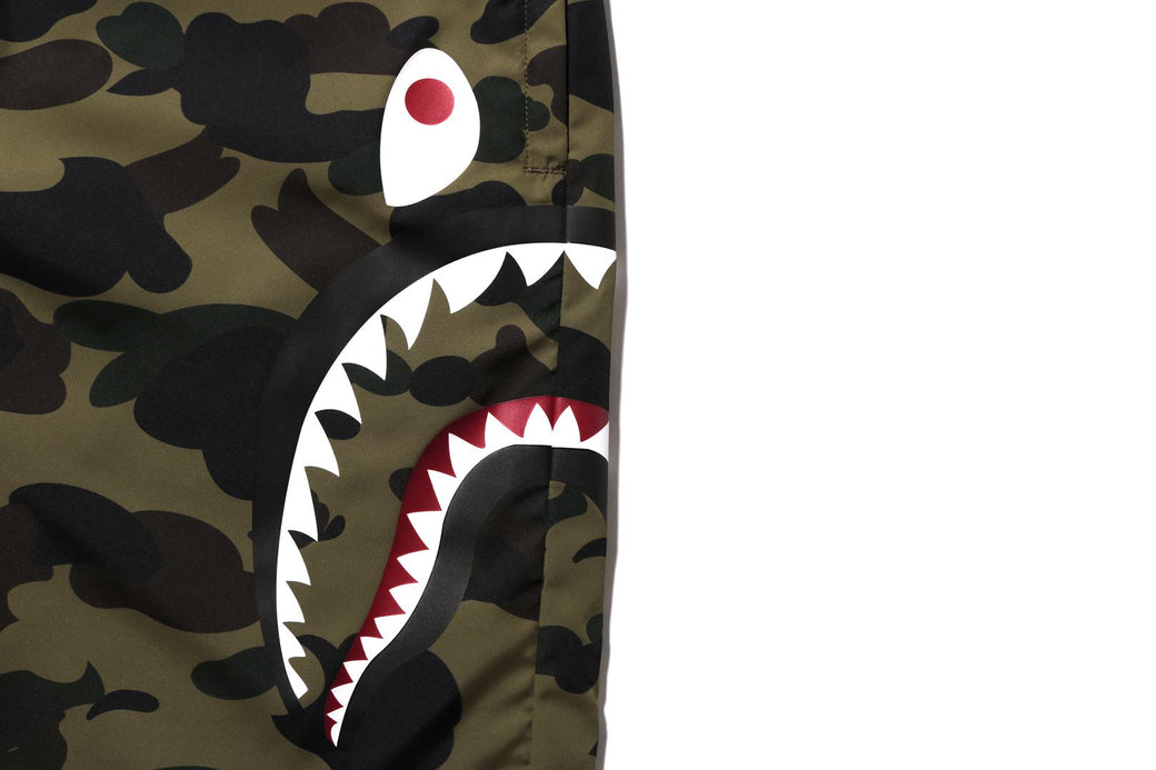 1ST CAMO SIDE SHARK BEACH SHORTS bape