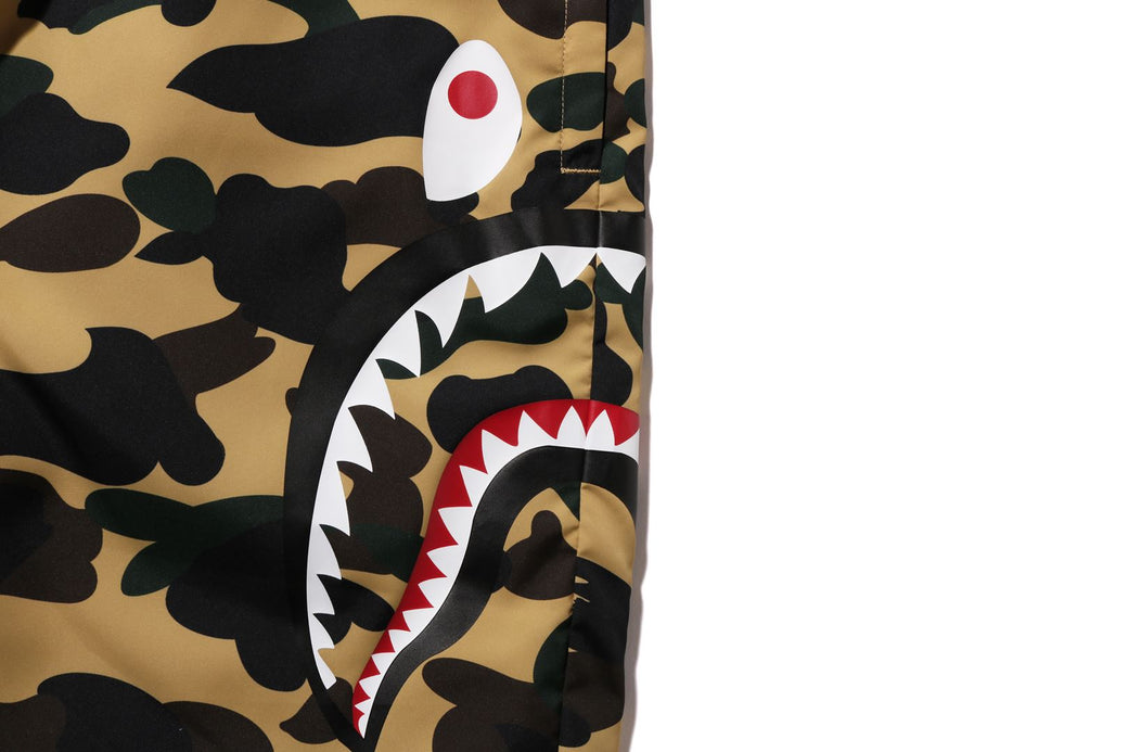 1ST CAMO SIDE SHARK BEACH SHORTS | bape.com