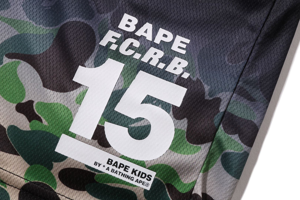 【 BAPE KIDS X F.C.R.B. 】15TH ANNIVERSARY ABC CAMO GRADATION GAME SHORTS