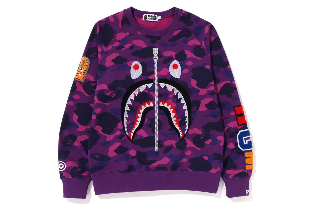 レディースBape sweater pink camo shark Size M