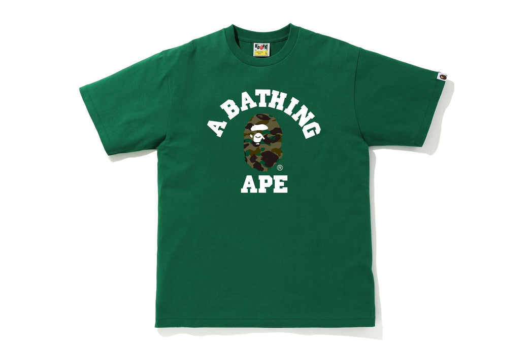 A BATHING APE Large deals 1st camo college green black tee