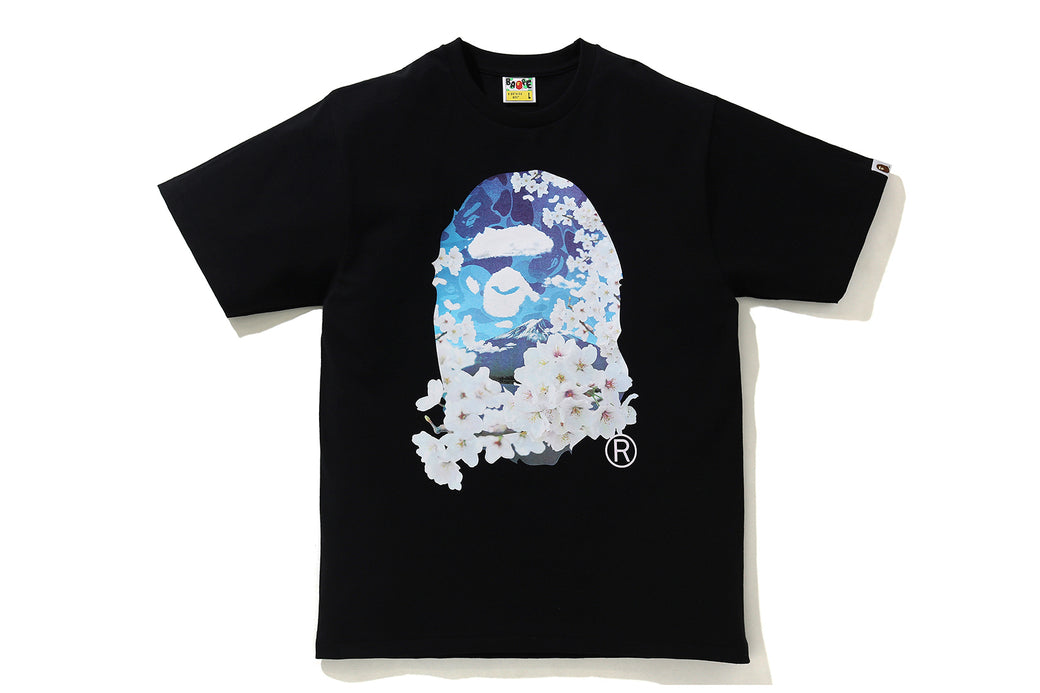 【売り手】BAPE 2022 SAKURA PHOTO APE HEAD TEE黒XL Tシャツ/カットソー(半袖/袖なし)