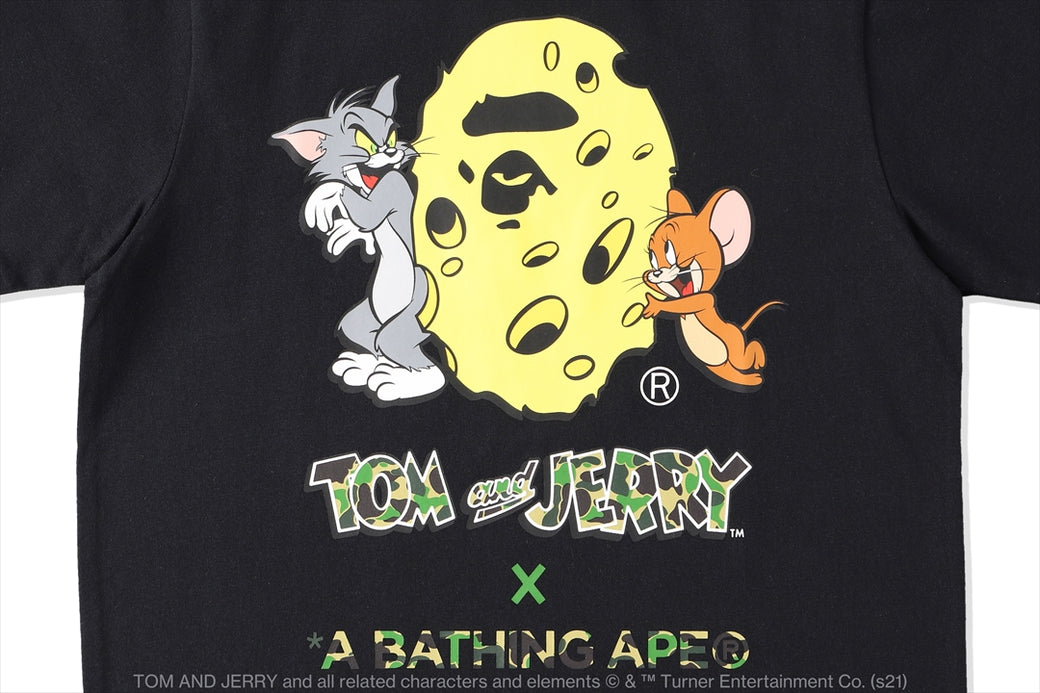 【 BAPE X TOM AND JERRY 】CHEESE APE HEAD TEE